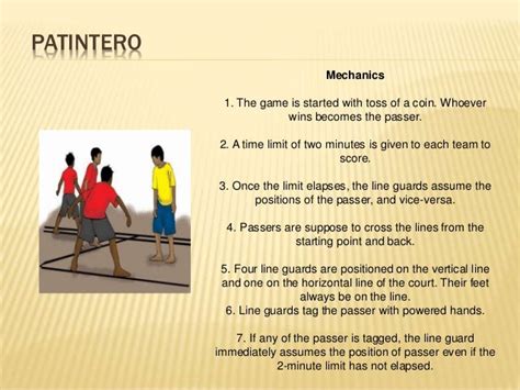 mechanics of the game in tagalog